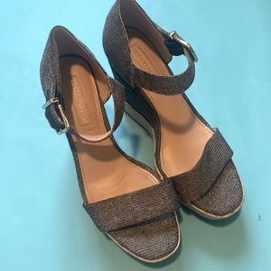 Antonio Melani casual heels, 6.5 size , blue/gold touch color, brand new.